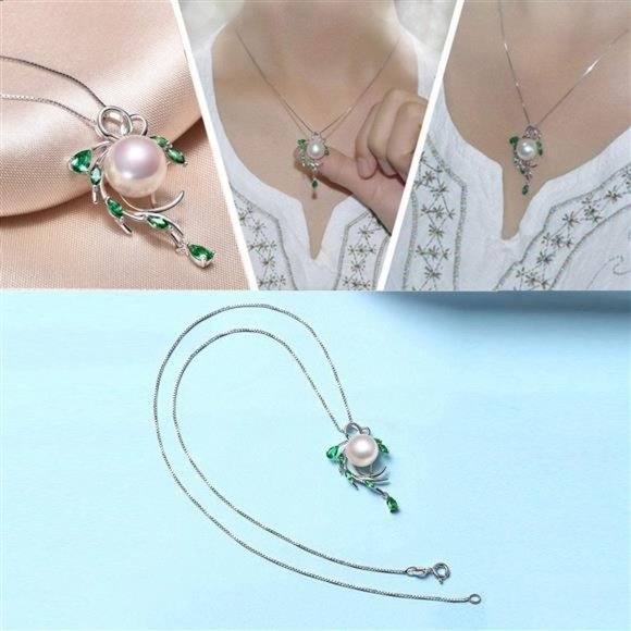 Highest Quality Sterling Sliver and Pearl Pendant Necklace - Picture 4 of 7